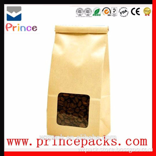 customized plastic aluminum foil kraft paper coffee bag with design/Fashion design kraft paper coffee bag